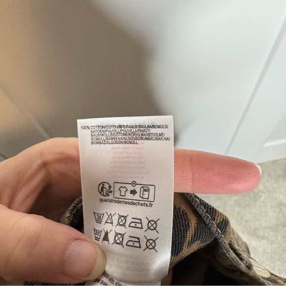 Damson Madder Cargo Denim Jeans Leopard Print Loose Baggy Fit Size 12 - Picture 8 of 8